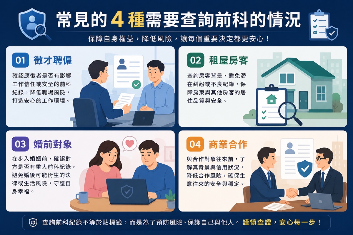 需要查詢前科的常見情況