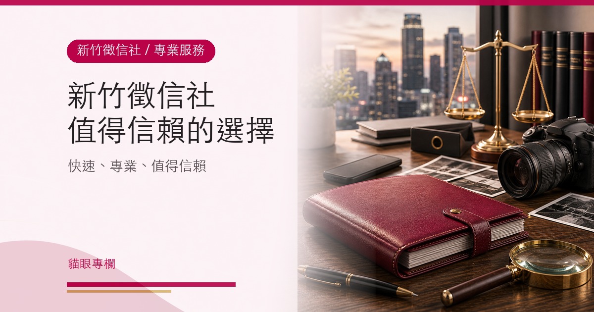 新竹徵信社快速專業值得信賴的選擇