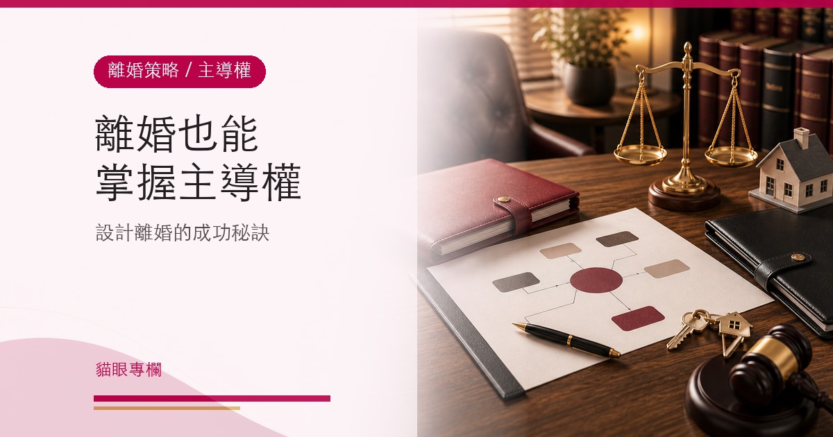 離婚也能掌握主導權!設計離婚的成功秘訣