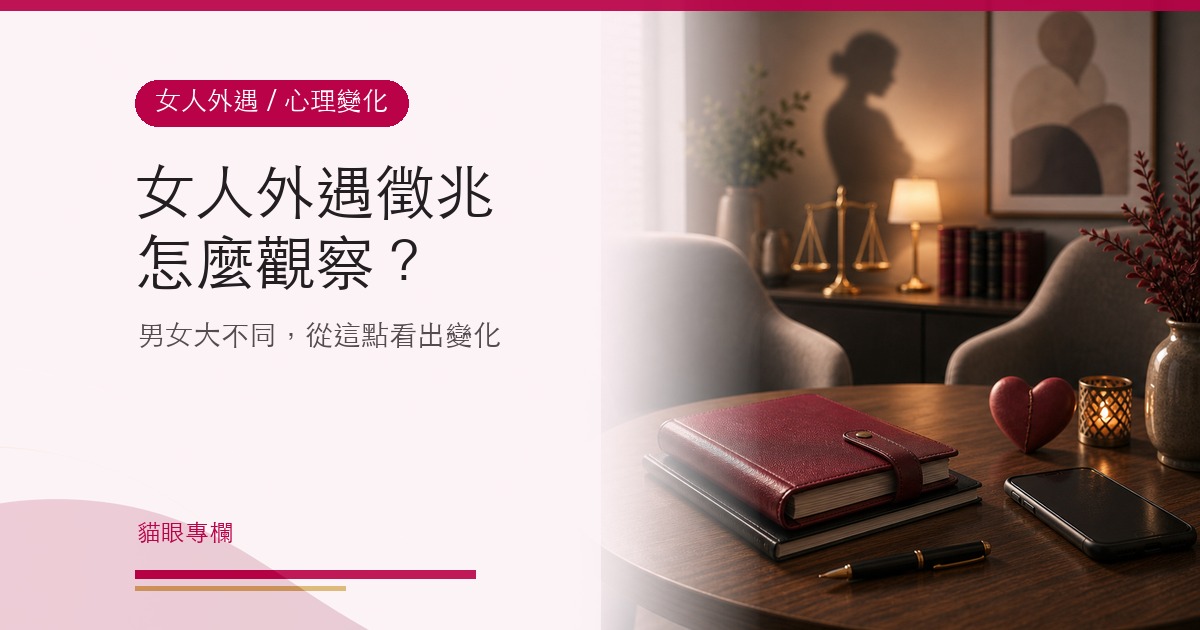 男女大不同！從這點觀察女人外遇徵兆及女人外遇後心理變化